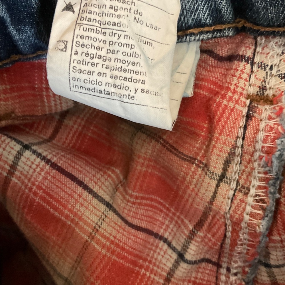 Carhartt Women Flannel Lined Relaxed Straight Leg Jeans Medium Wash 2007 Size 10 - Picture 8 of 13